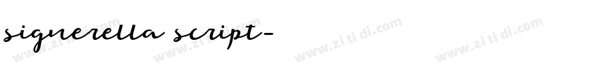 signerella script字体转换
